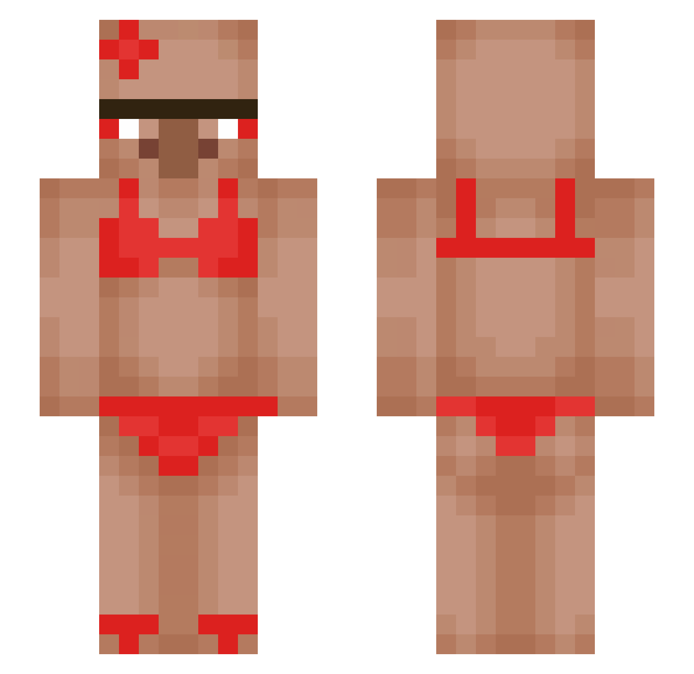 Trusty_masty Minecraft skin, front and back view