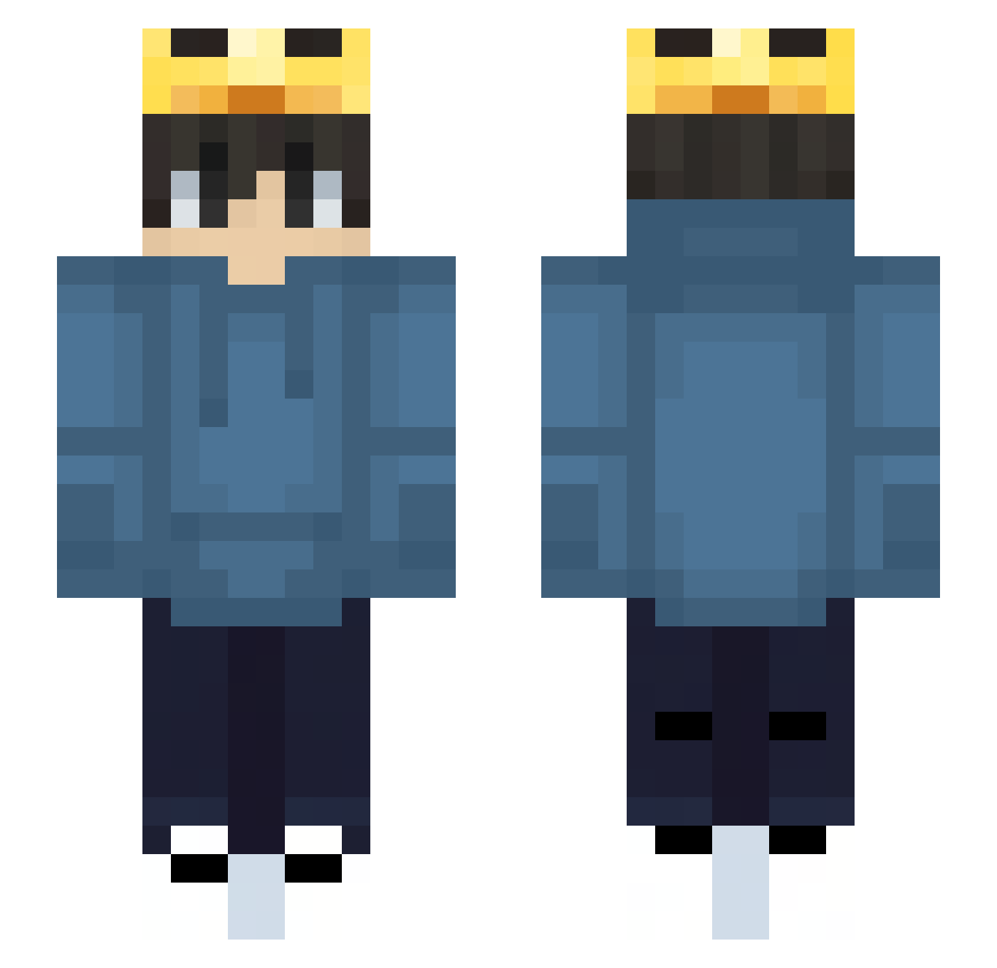 DanDav111 Minecraft skin, front and back view
