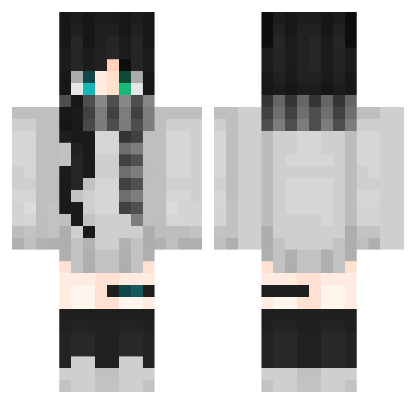 Not_Arnat Minecraft skin, front and back view