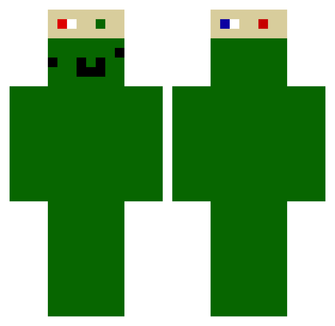 Syryakarii Minecraft skin, front and back view