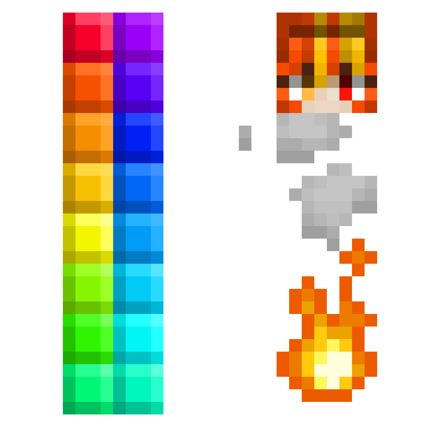 Smoky Minecraft skin, front and back view