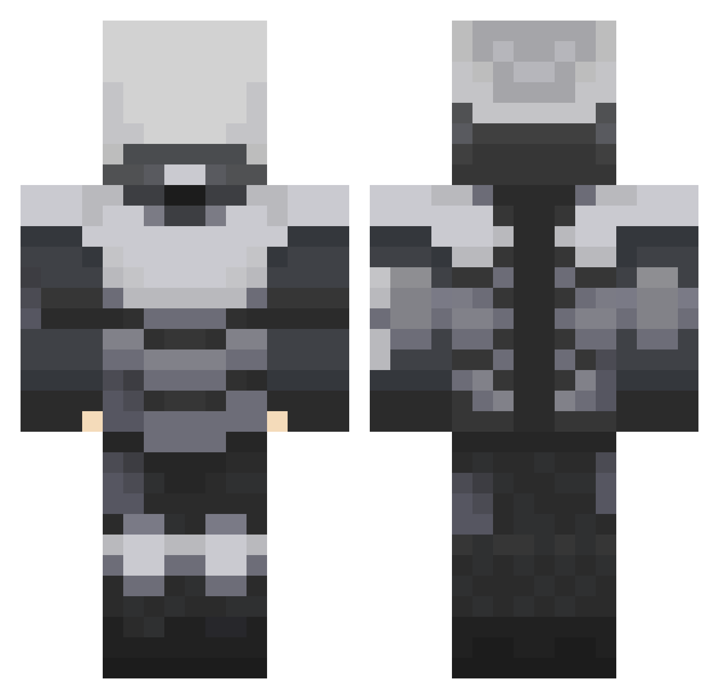 k0s2m15 Minecraft skin, front and back view