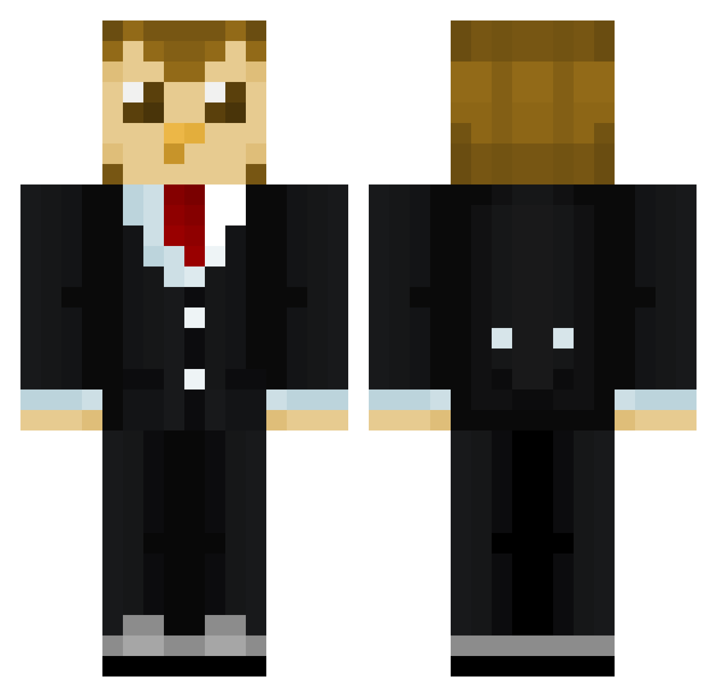SteamIcon Minecraft skin, front and back view