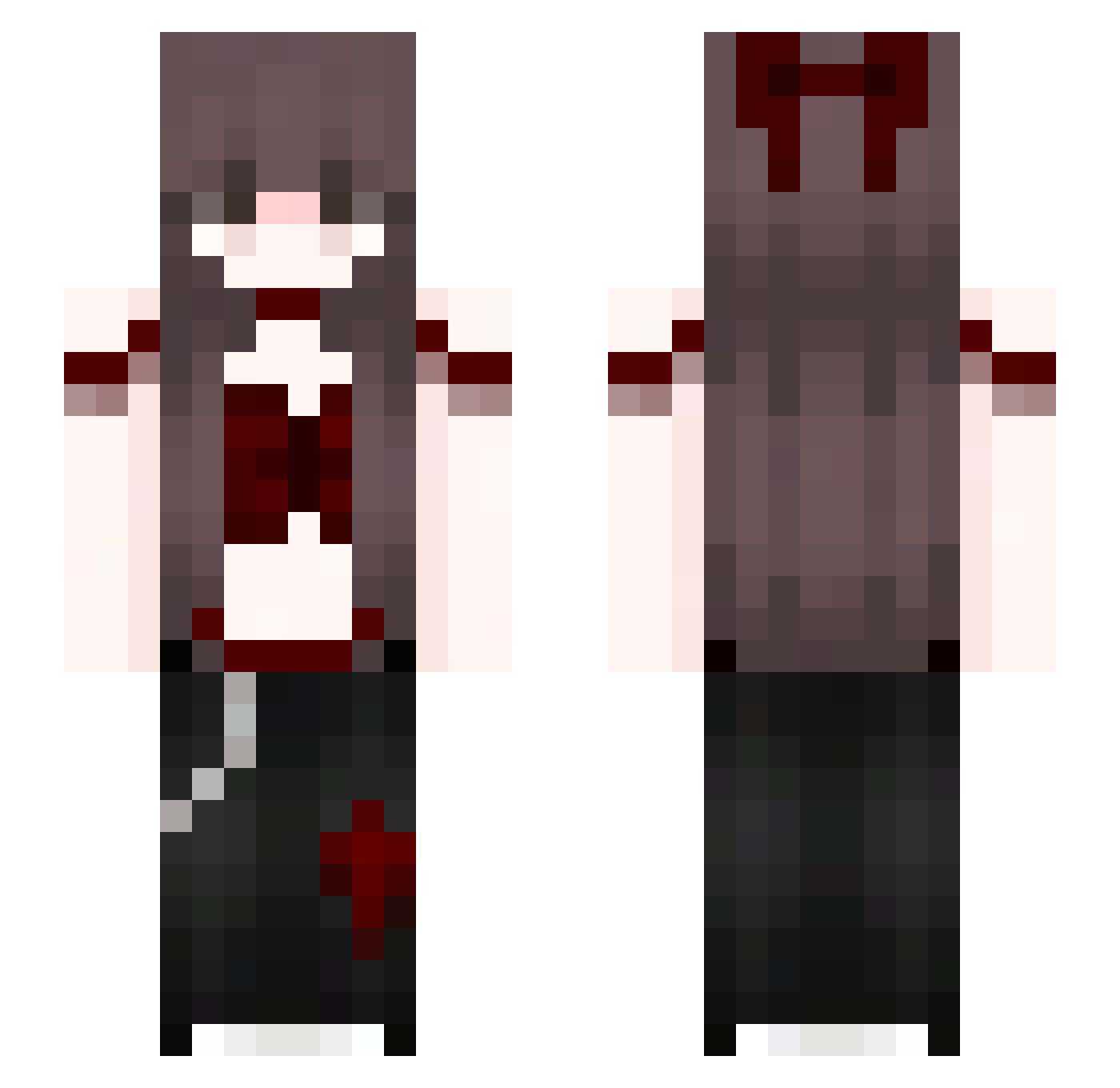 FLOREBACK Minecraft skin, front and back view