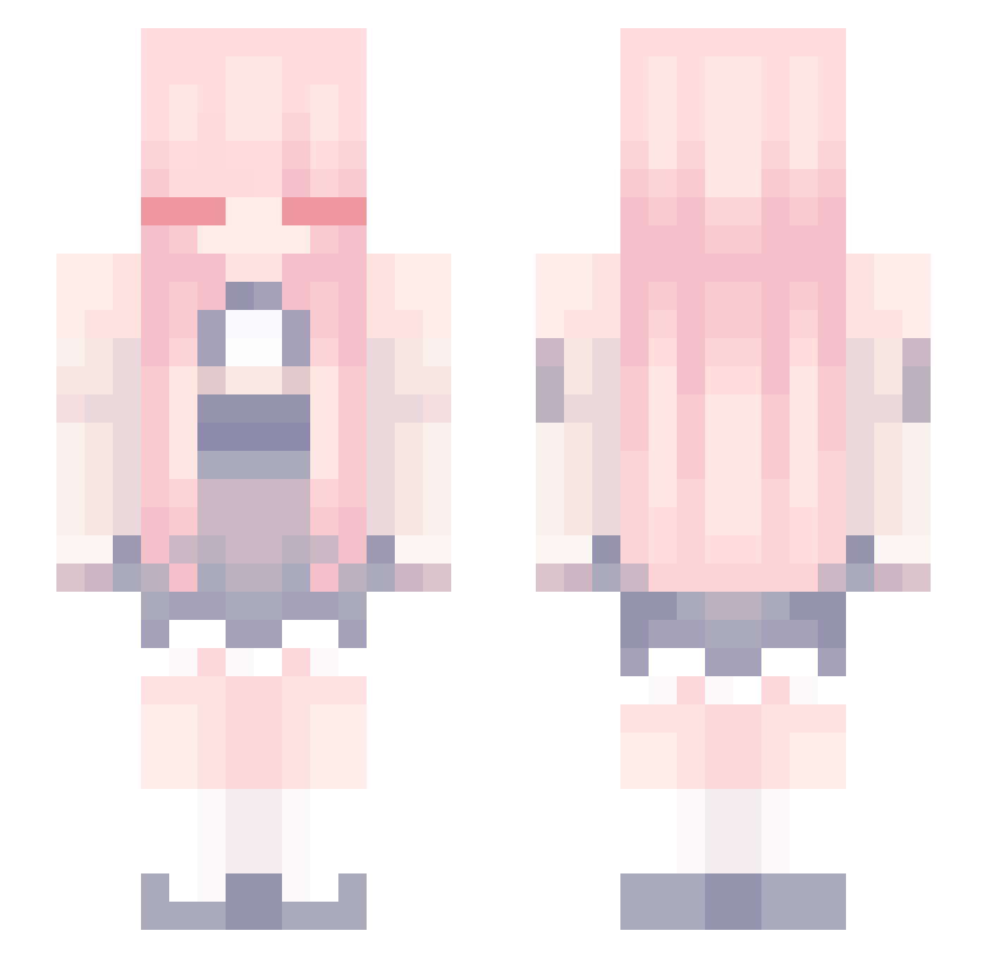 IshMocha Minecraft skin, front and back view