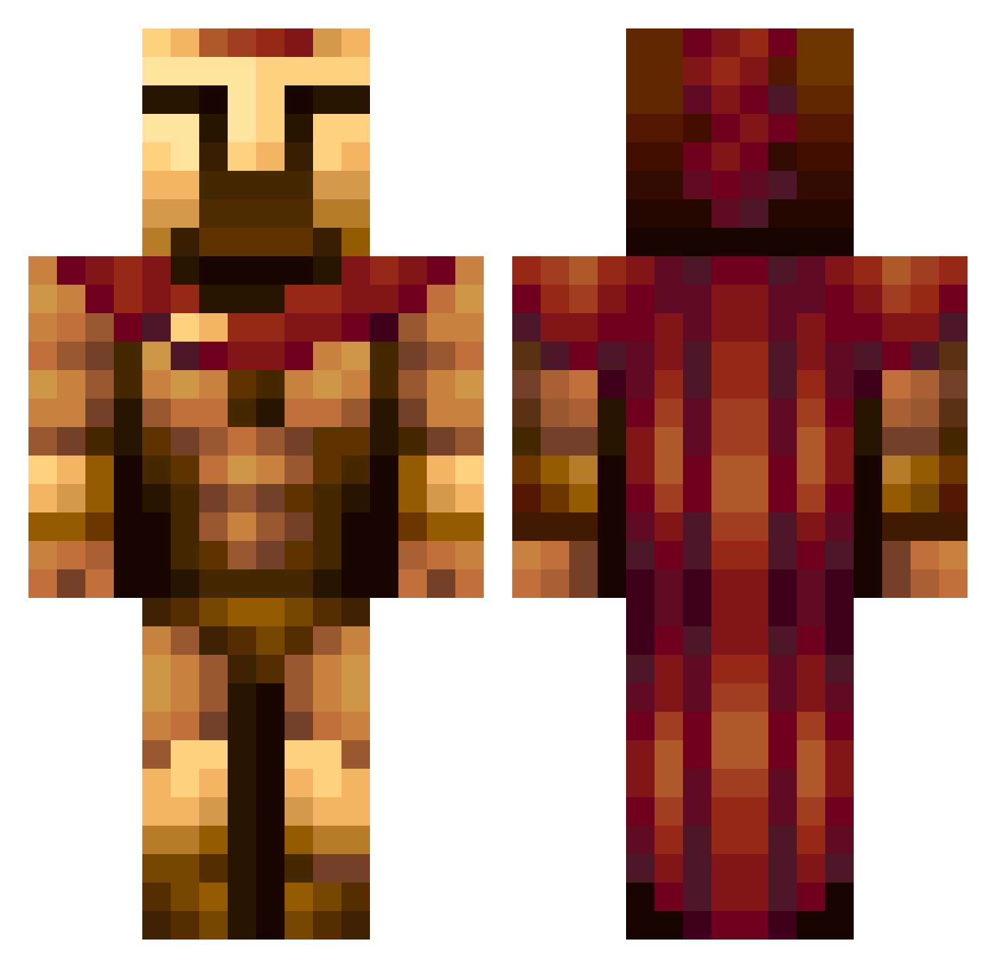 MonDog29 Minecraft skin, front and back view