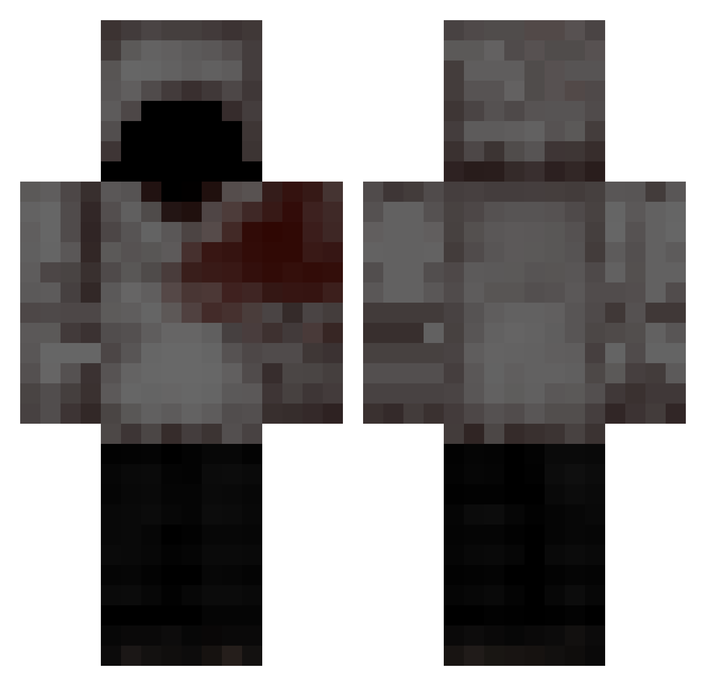 NightMareSir Minecraft skin, front and back view