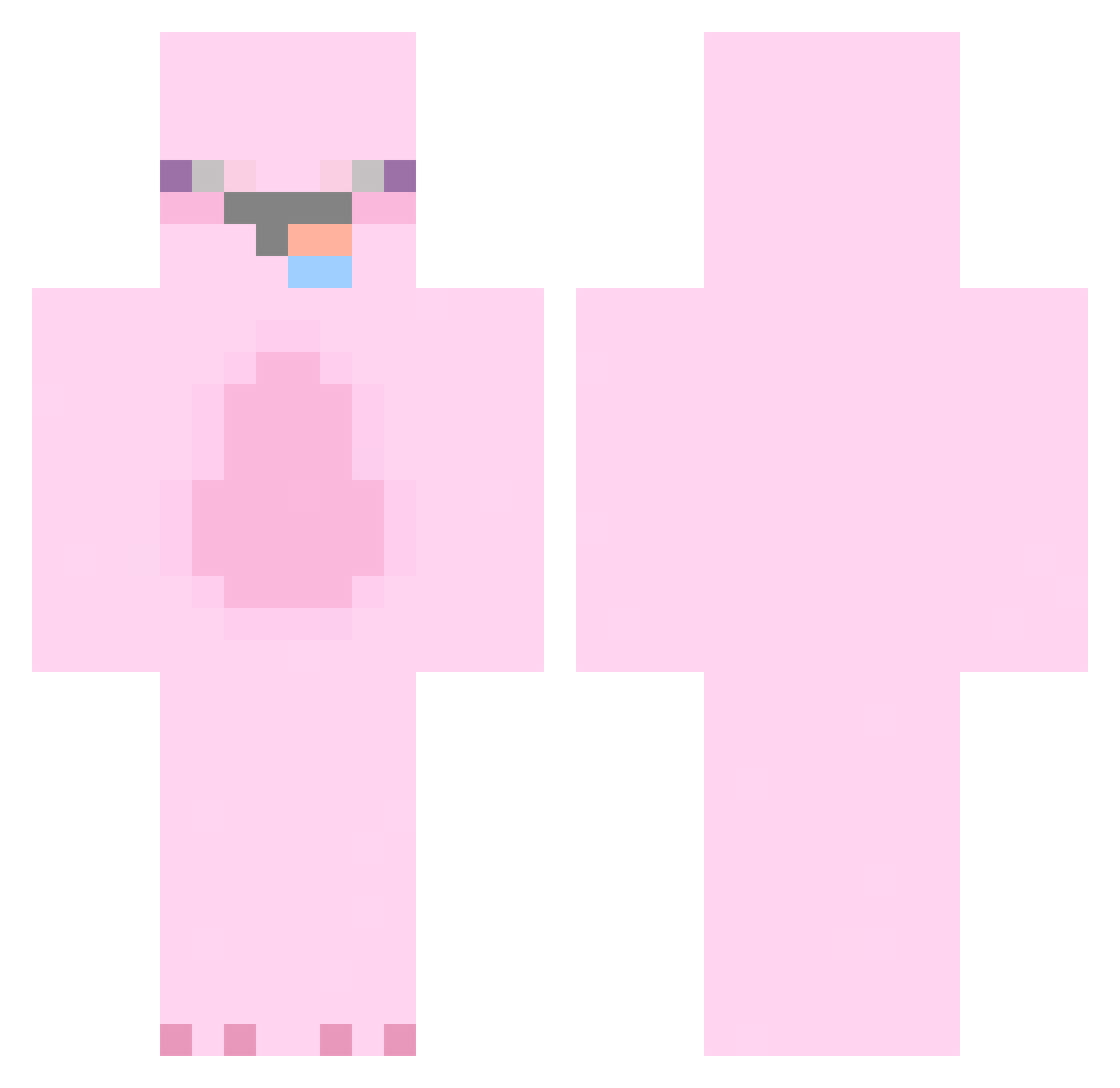 NOOOOOB_ Minecraft skin, front and back view