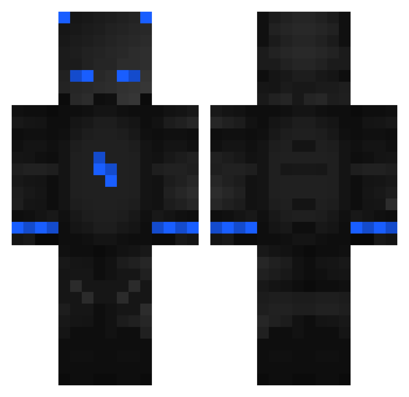 IceBladeXX Minecraft skin, front and back view