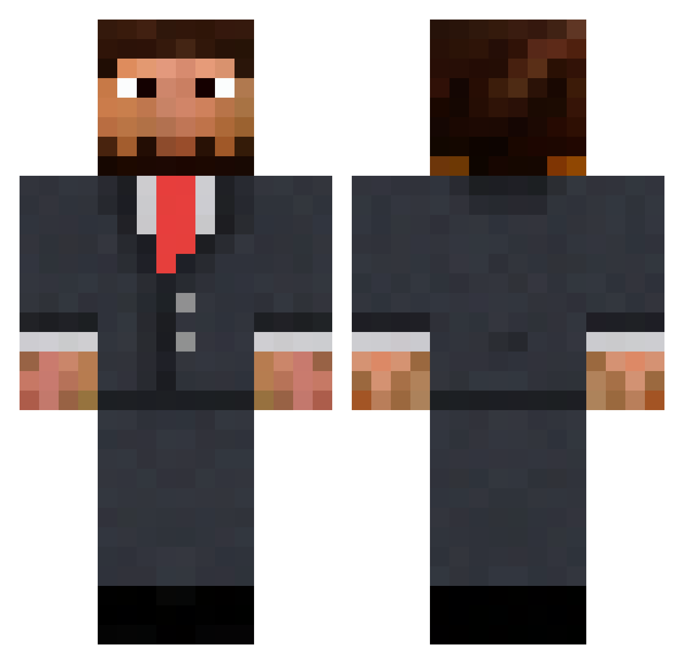 Klaasvaak1440 Minecraft skin, front and back view
