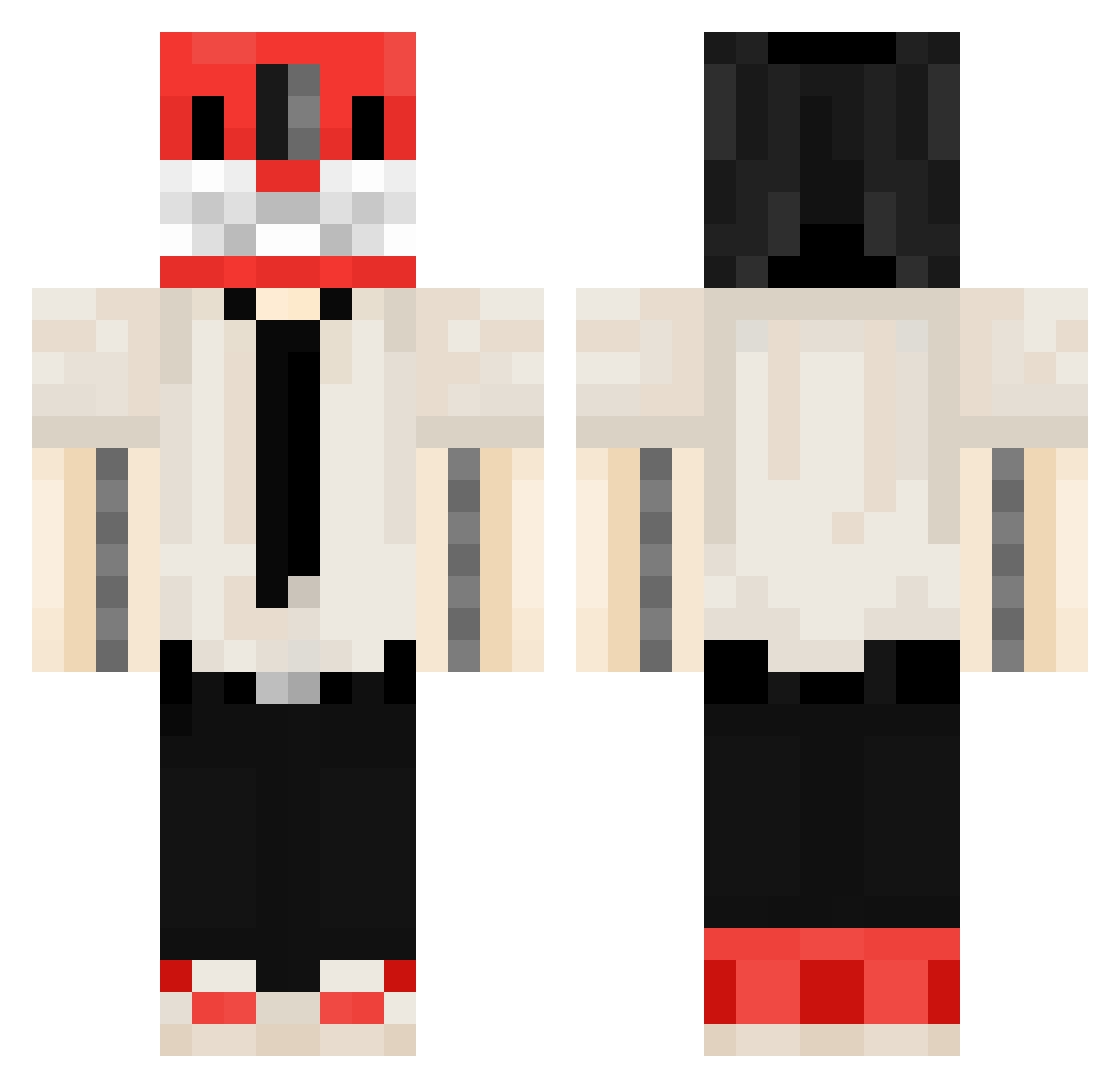 DeniFernando Minecraft skin, front and back view