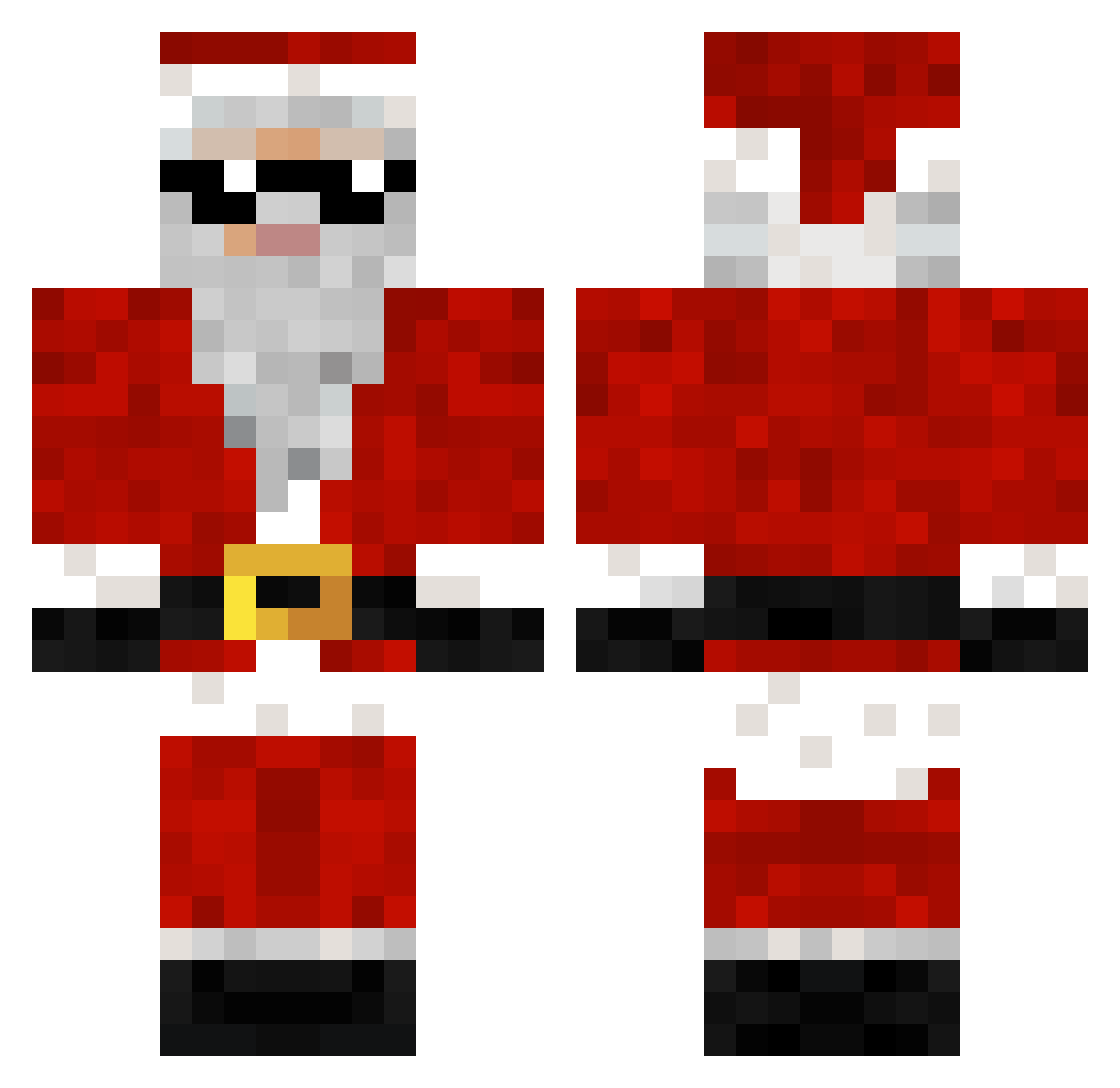 timistfett Minecraft skin, front and back view