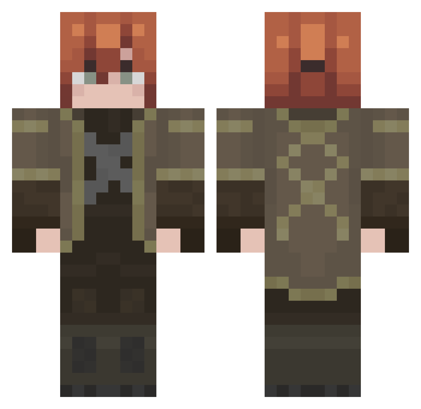 Eliot106 Minecraft skin, front and back view