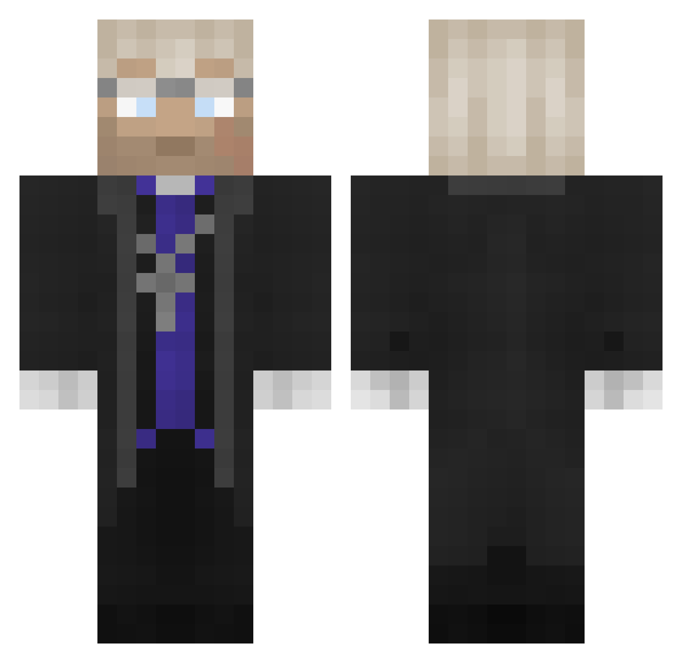 Umm_Noodles Minecraft skin, front and back view