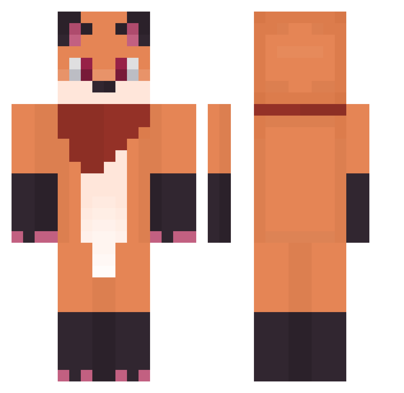sasshaa98 Minecraft skin, front and back view