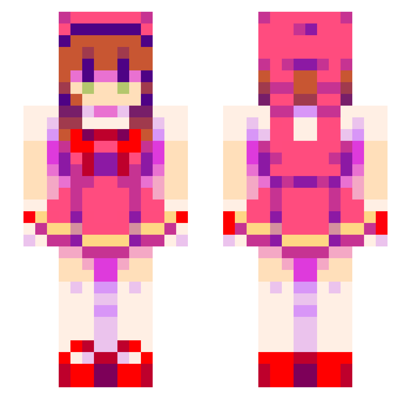 Noises_ Minecraft skin, front and back view
