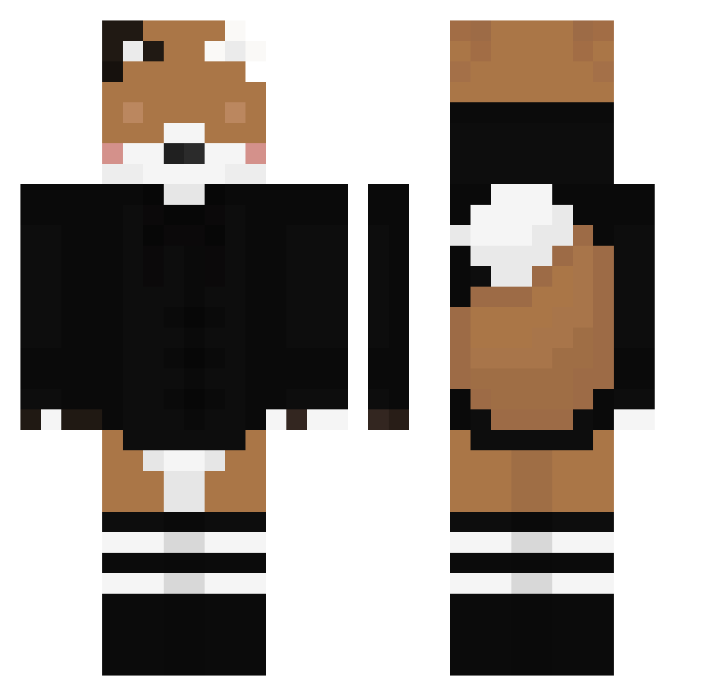 Zeryan_RAWR Minecraft skin, front and back view