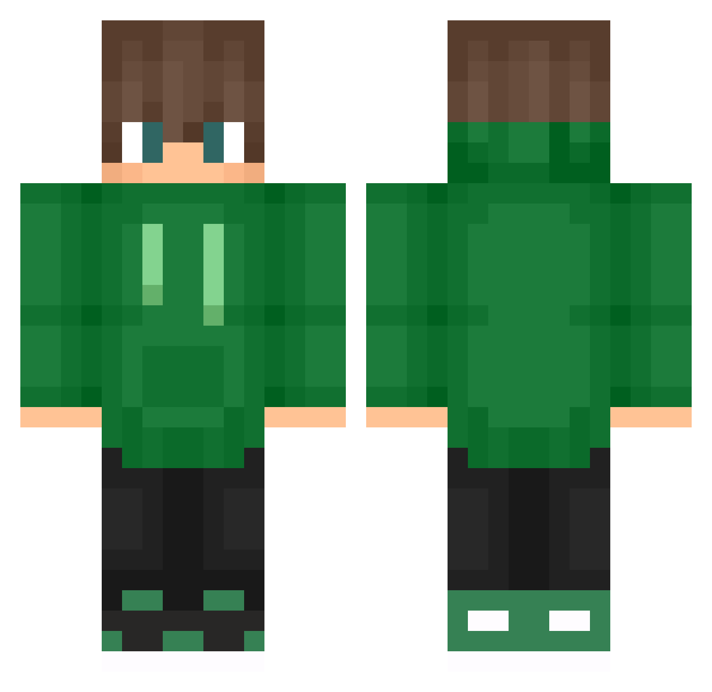 Z0ngu Minecraft skin, front and back view