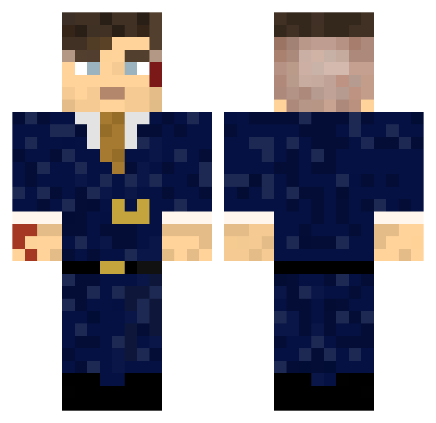 Allispossible Minecraft skin, front and back view