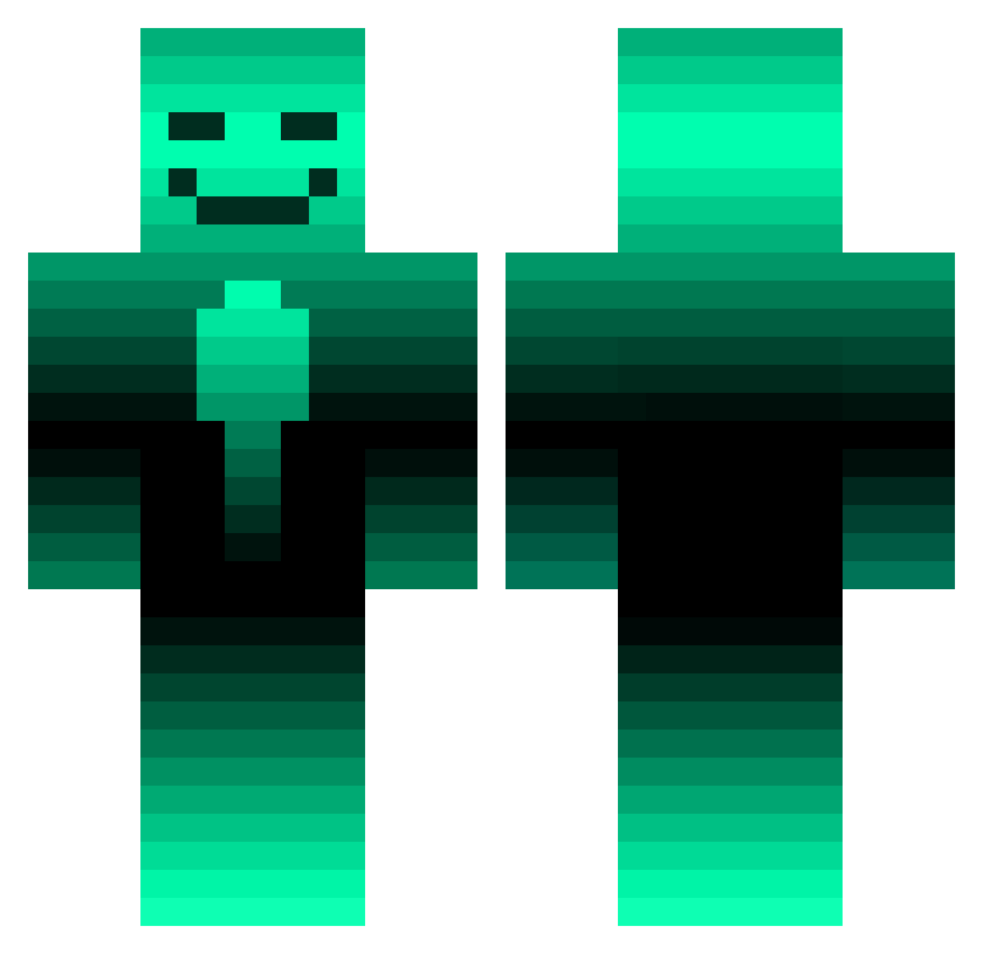 Koala_12310 Minecraft skin, front and back view