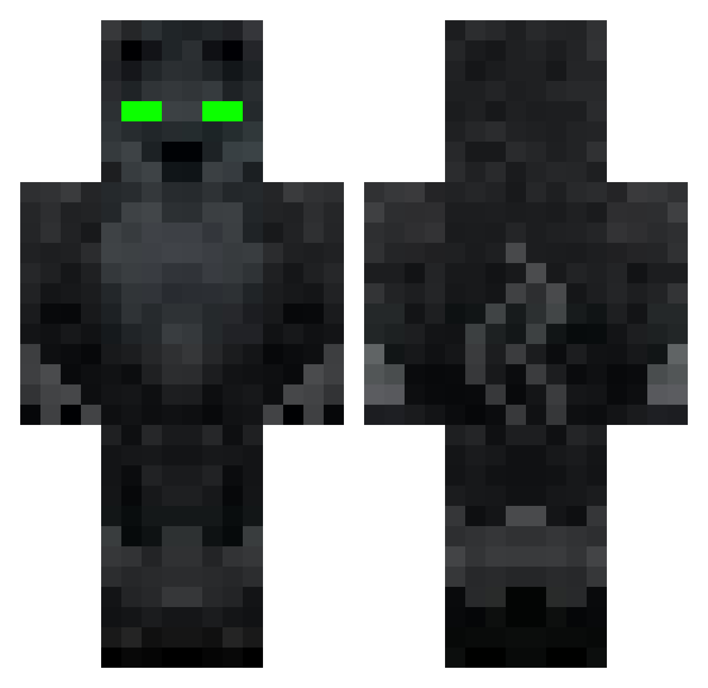 Kingassasins Minecraft skin, front and back view