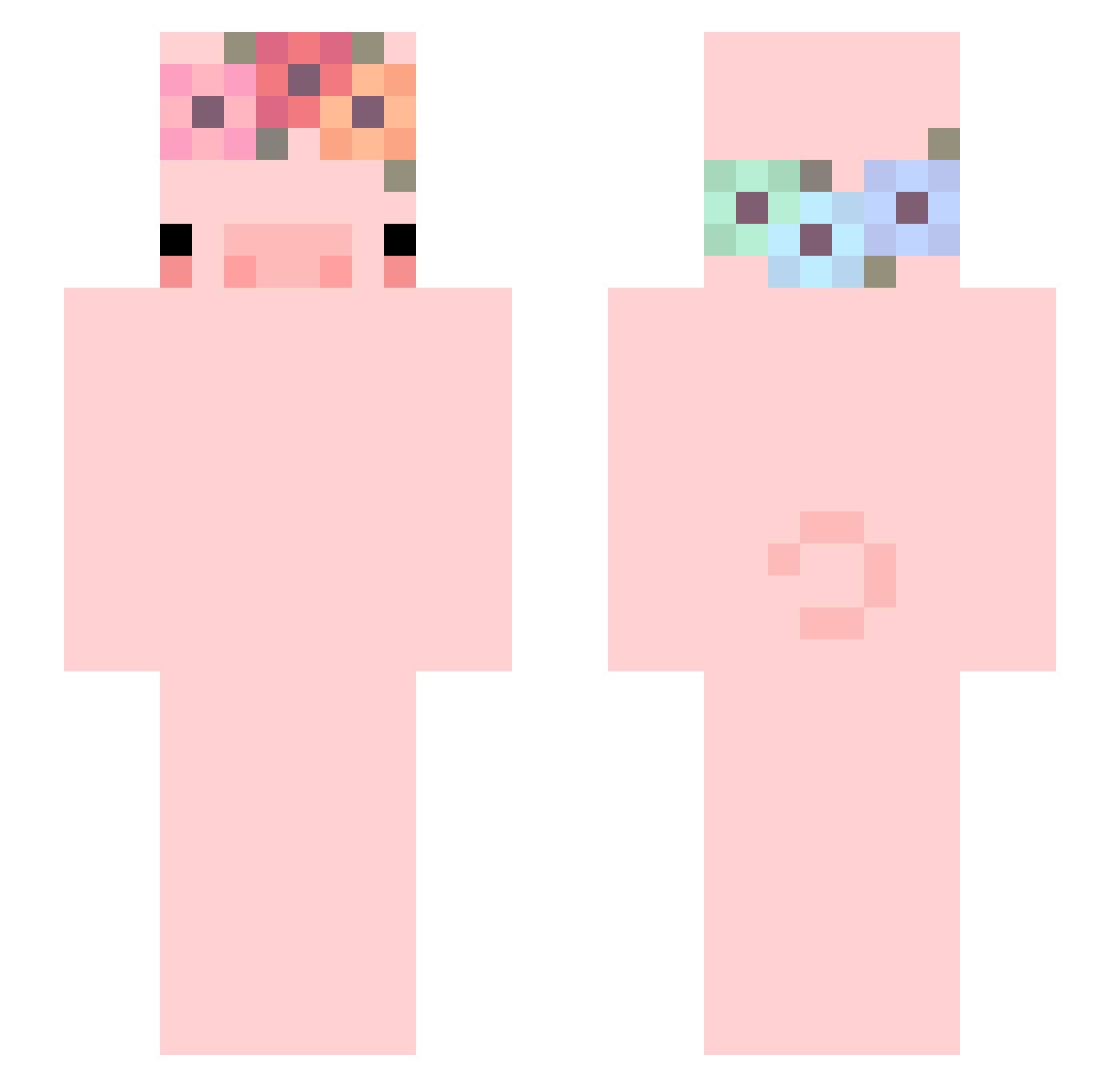 KarenWheeler Minecraft skin, front and back view