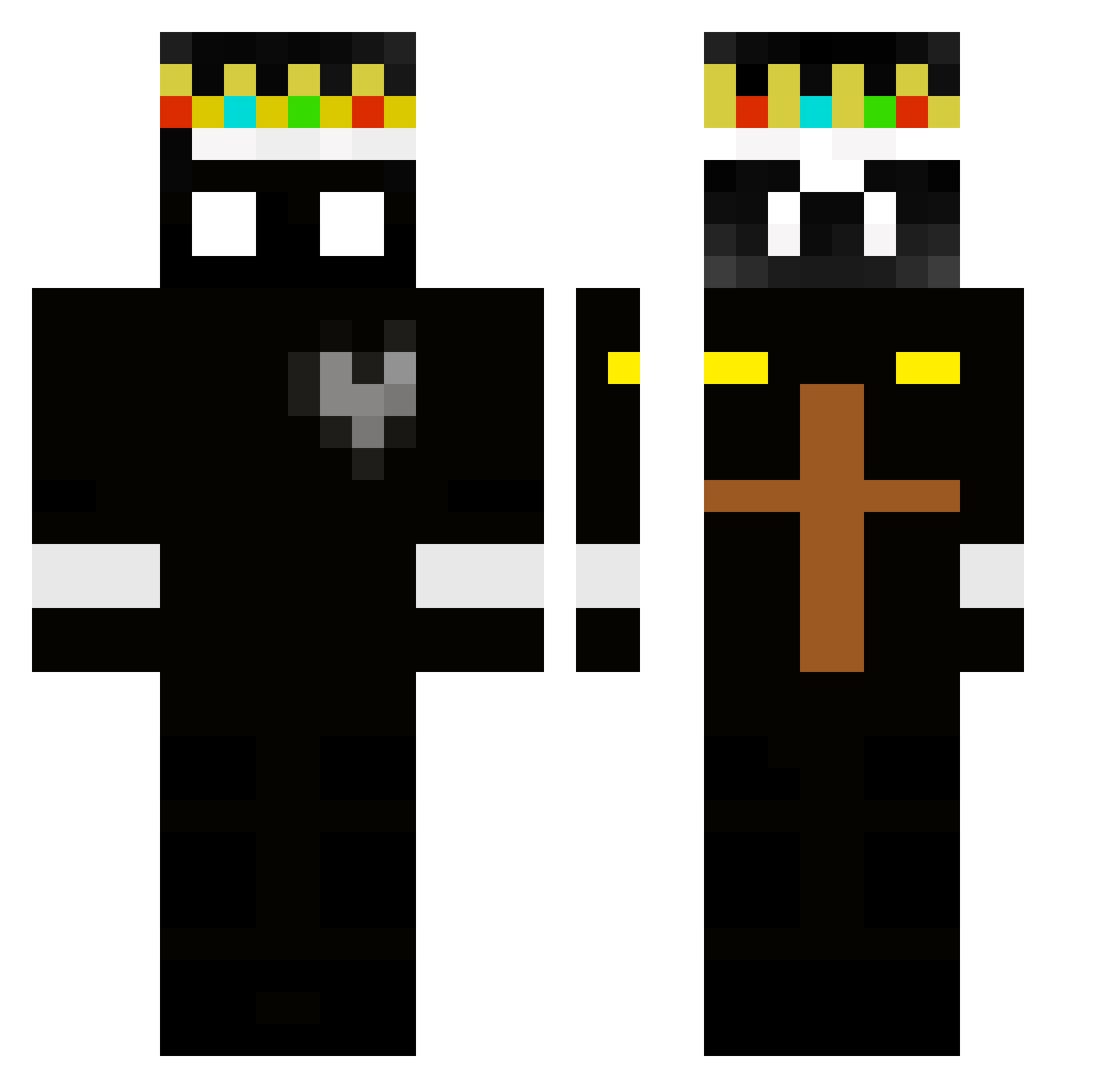 D00MMaster Minecraft skin, front and back view