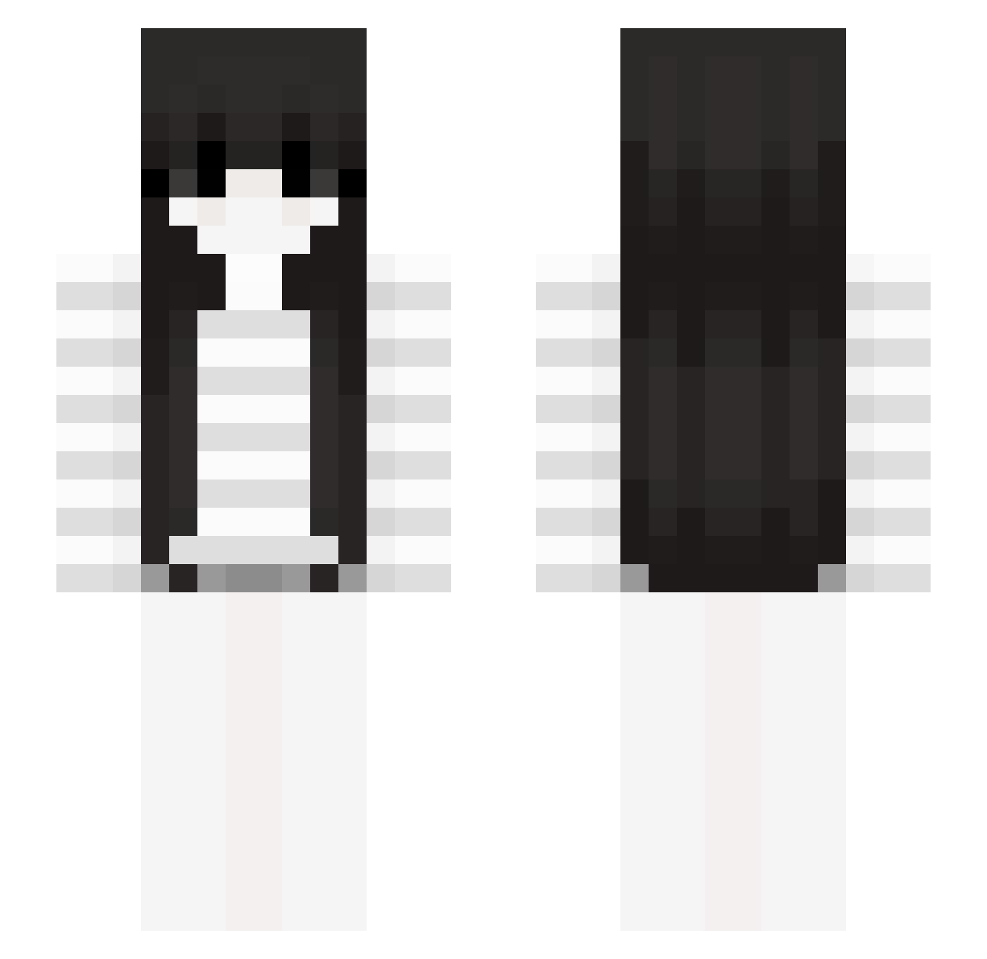 debbtw Minecraft skin, front and back view
