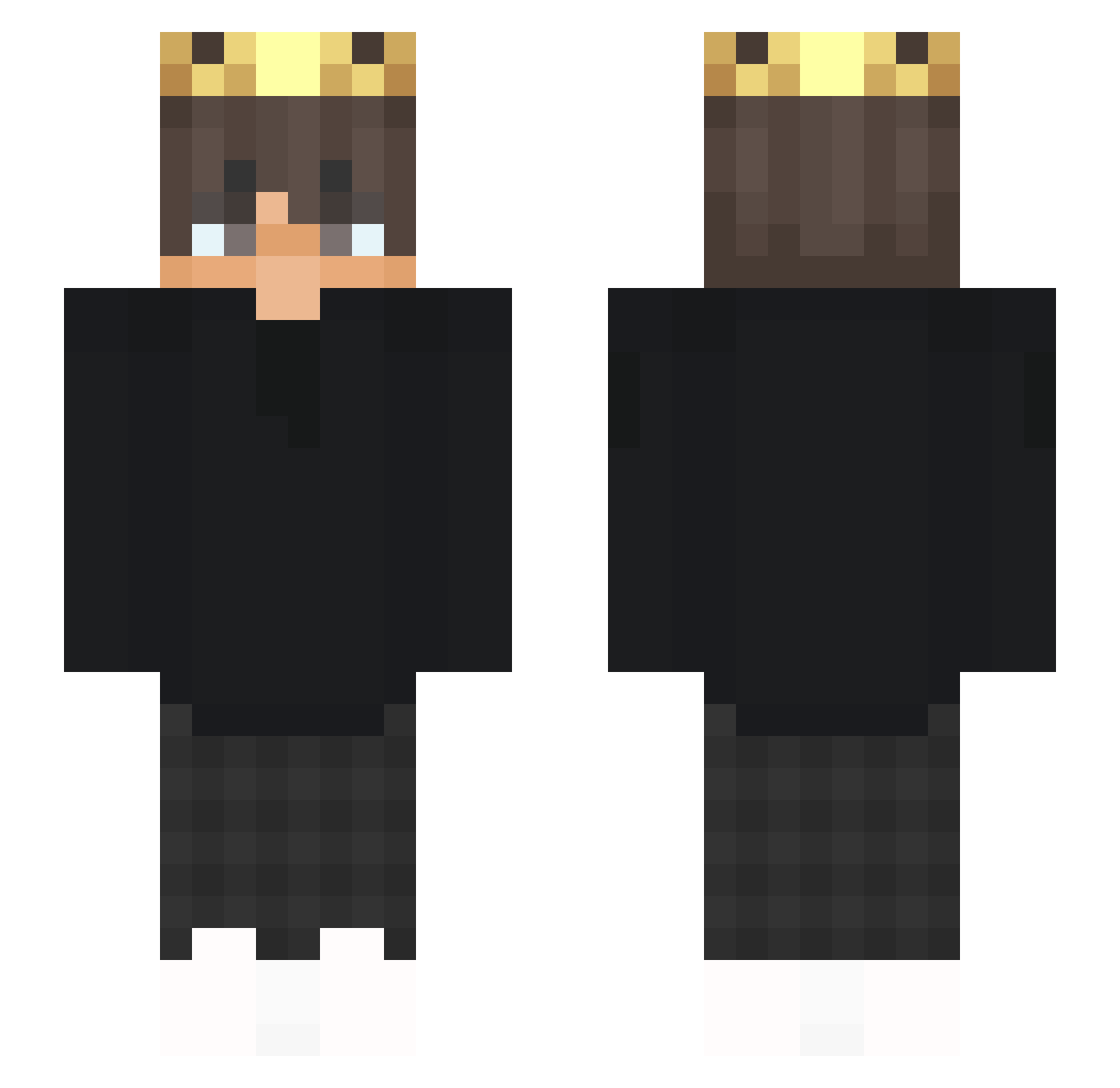 x_mlody Minecraft skin, front and back view