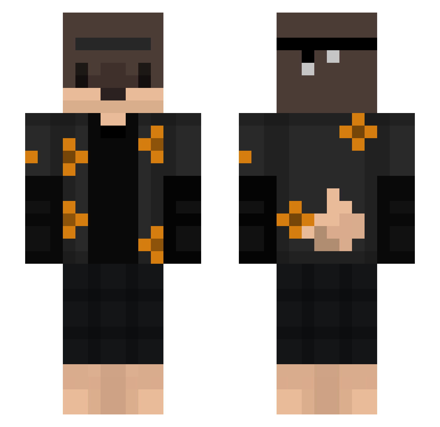 DoggyThePedo Minecraft skin, front and back view
