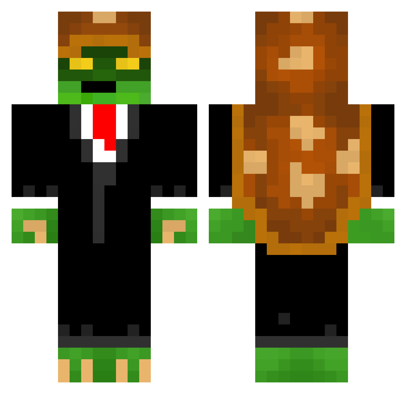 oignon_jj Minecraft skin, front and back view