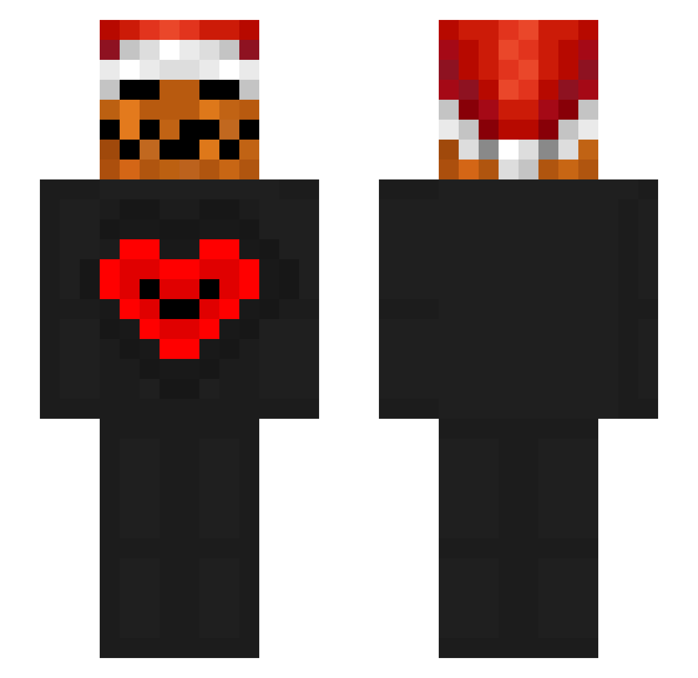 Filouxe Minecraft skin, front and back view
