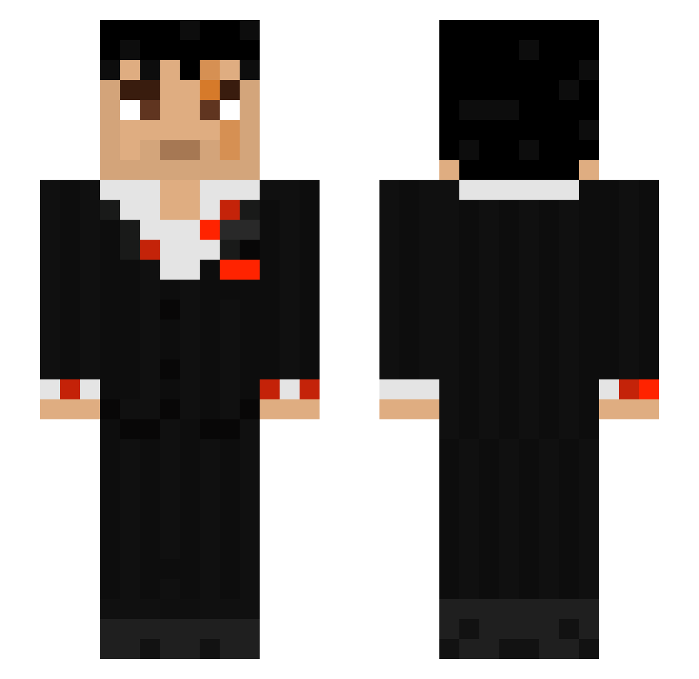 sovietsnipe Minecraft skin, front and back view