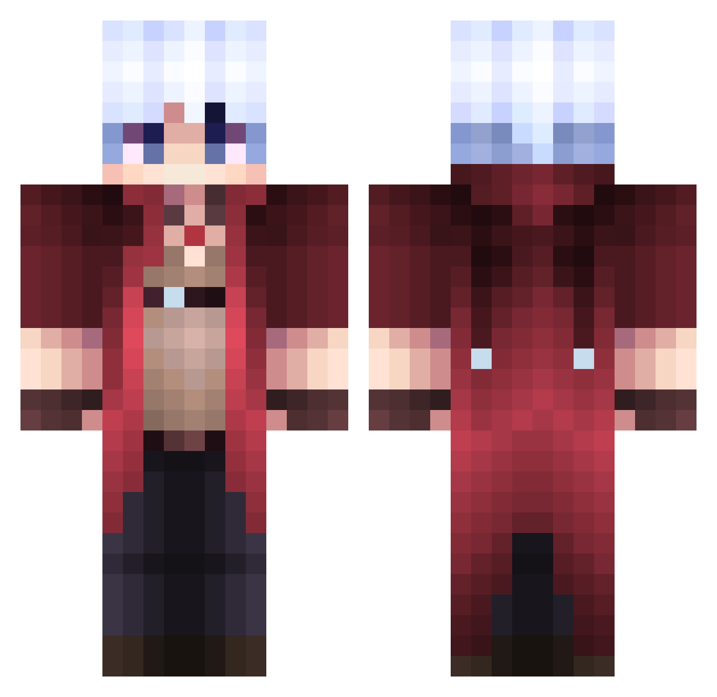 Tw0Biit Minecraft skin, front and back view