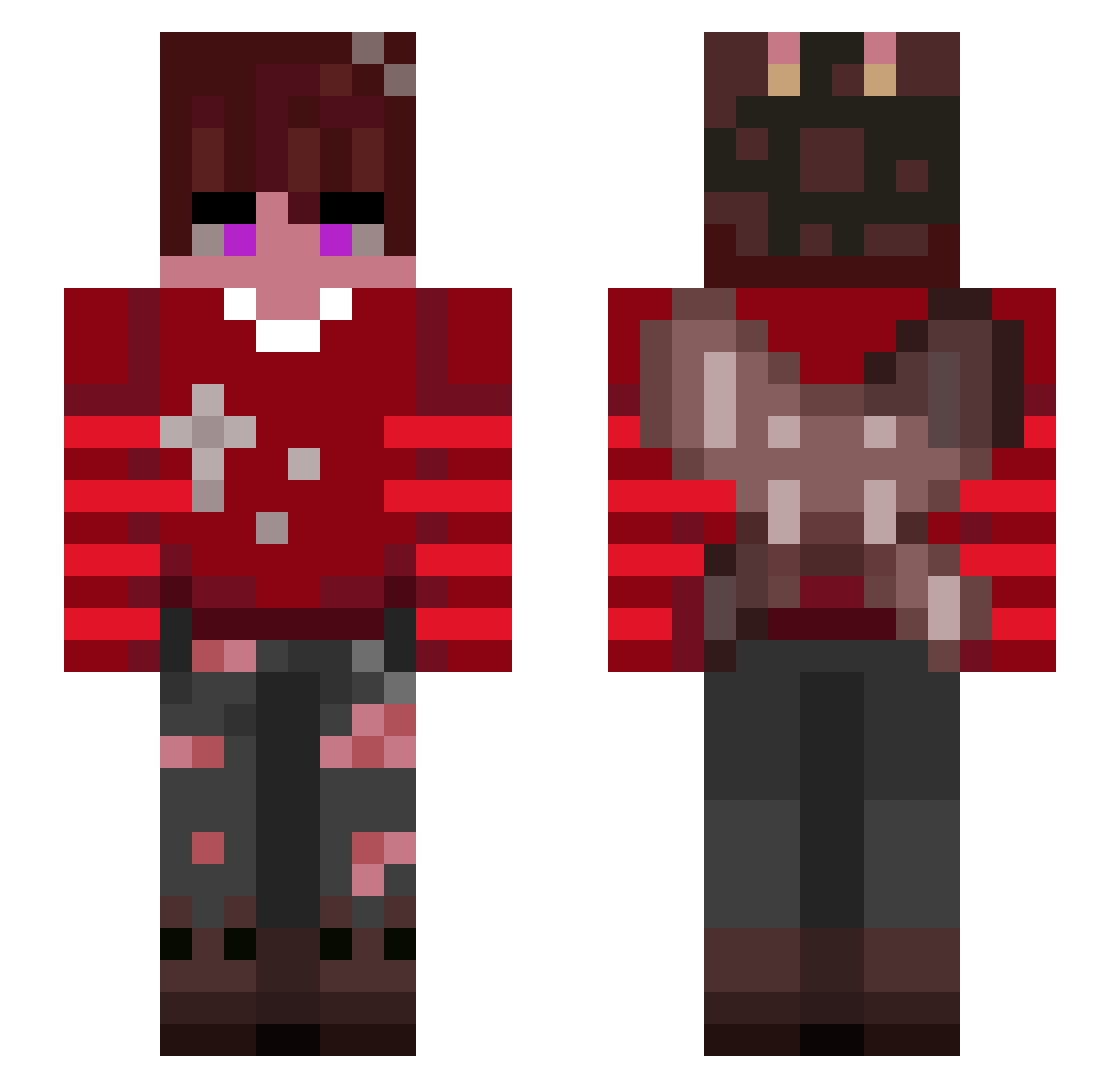 W1spy_Willow Minecraft skin, front and back view
