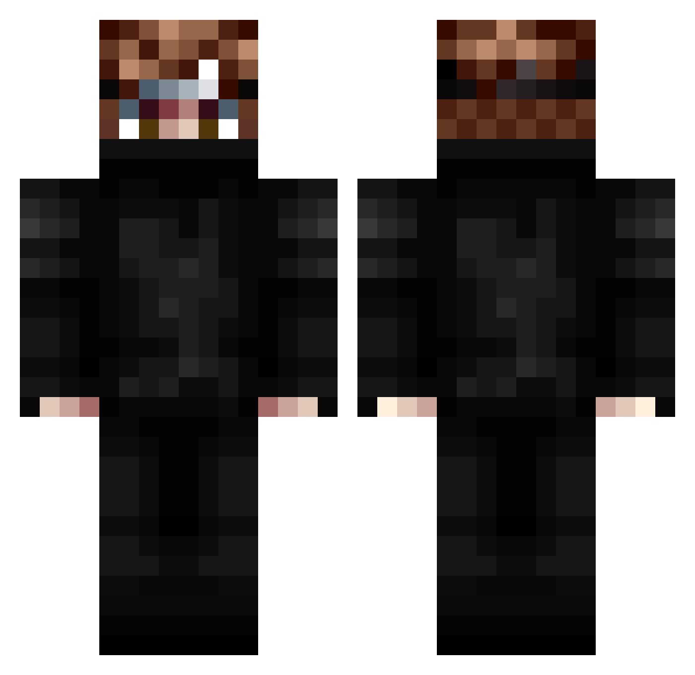 GoodHits Minecraft skin, front and back view