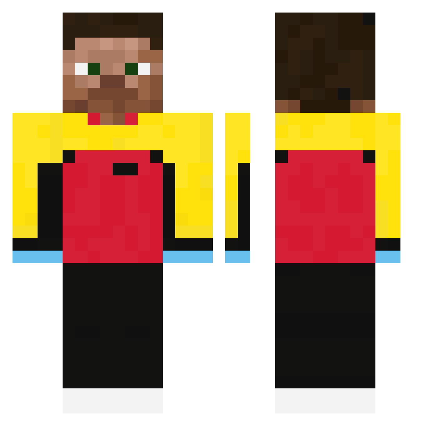 piyer11 Minecraft skin, front and back view