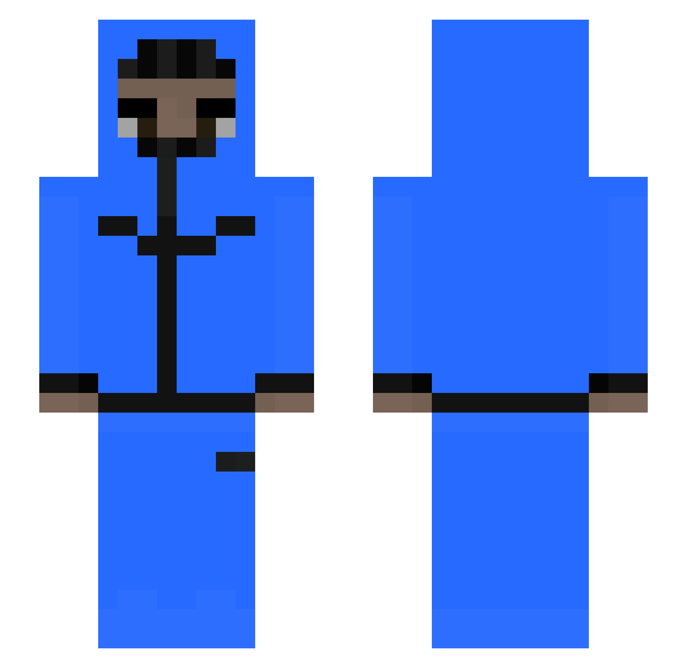 Danjizer Minecraft skin, front and back view