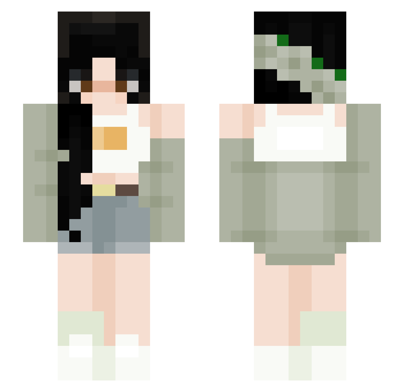 RubyJo030 Minecraft skin, front and back view