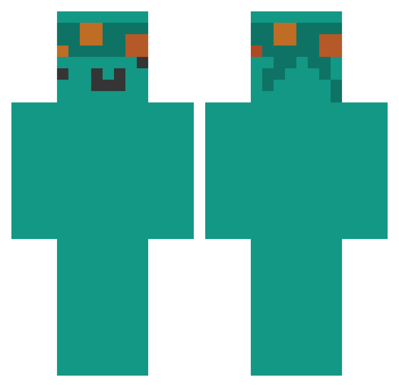 AndreiMagiX09 Minecraft skin, front and back view
