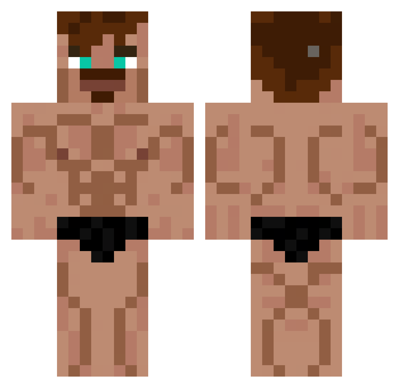 MisterSlim Minecraft skin, front and back view