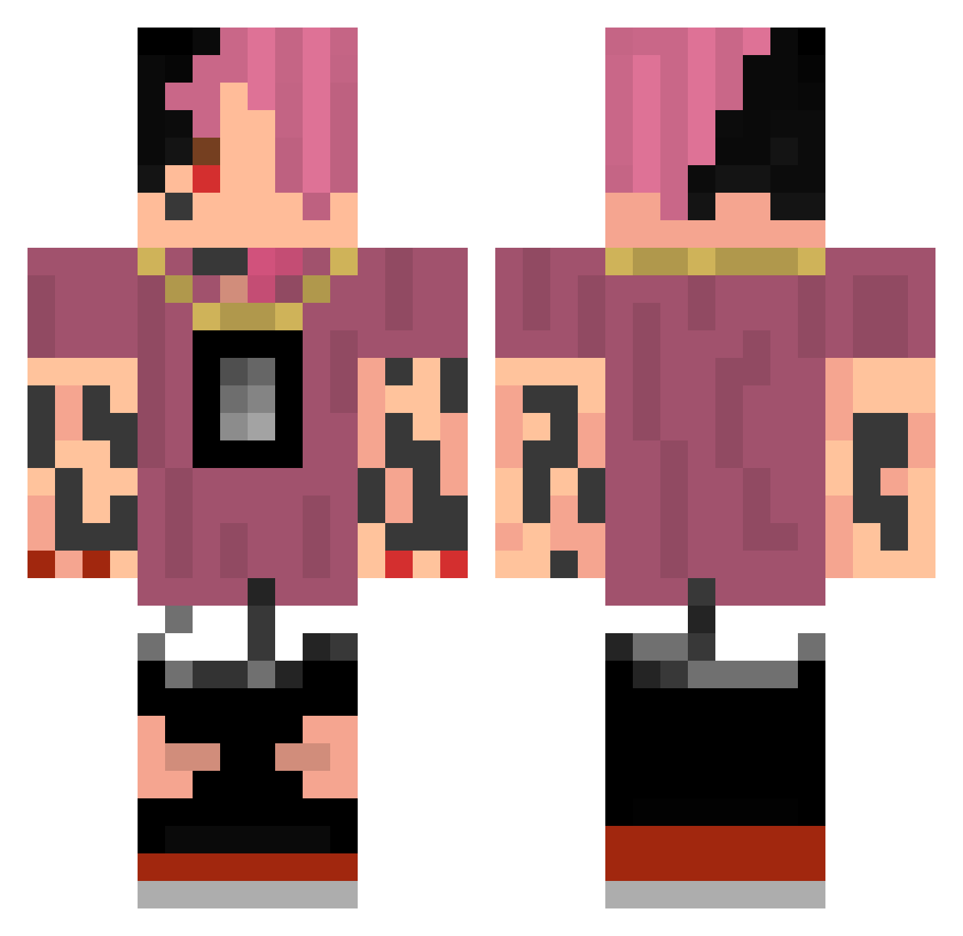 No_Ones_More Minecraft skin, front and back view