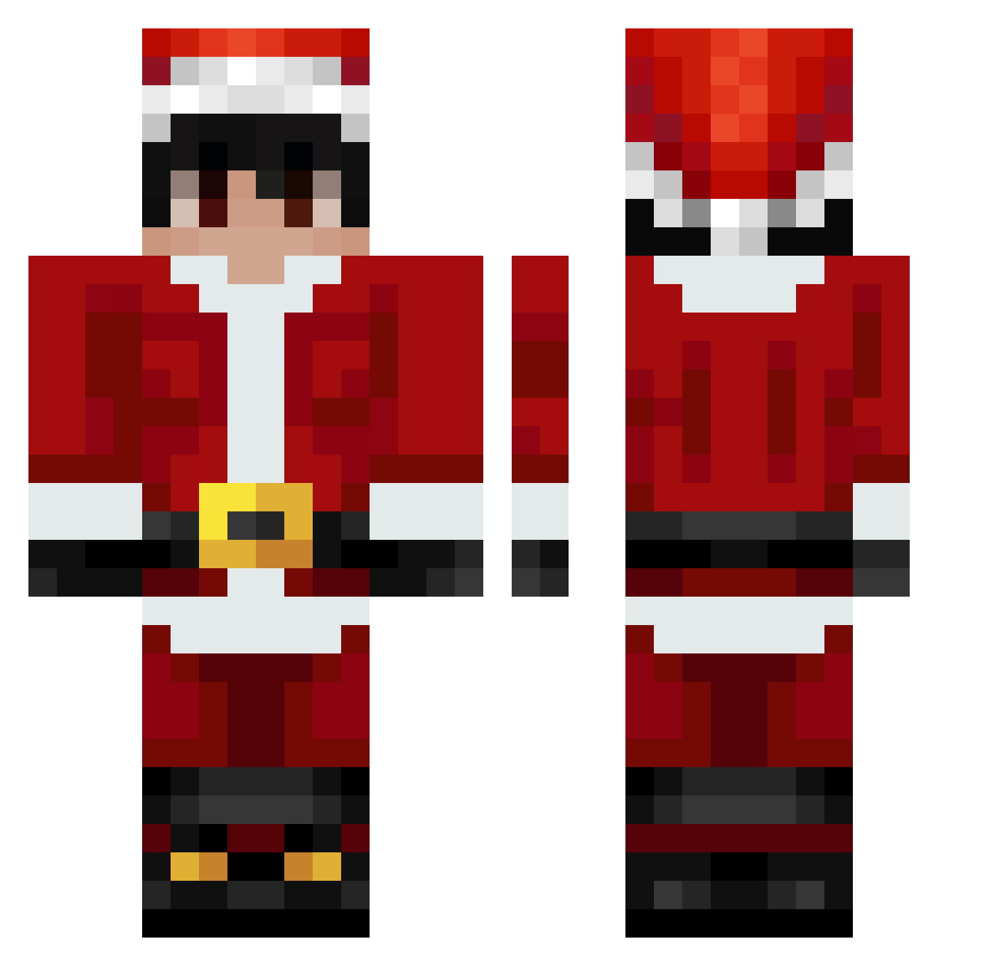 PapyJack Minecraft skin, front and back view
