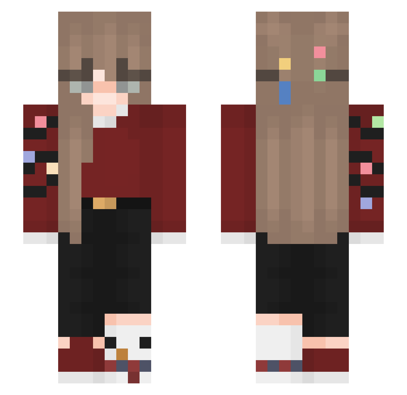 Julka_97 Minecraft skin, front and back view