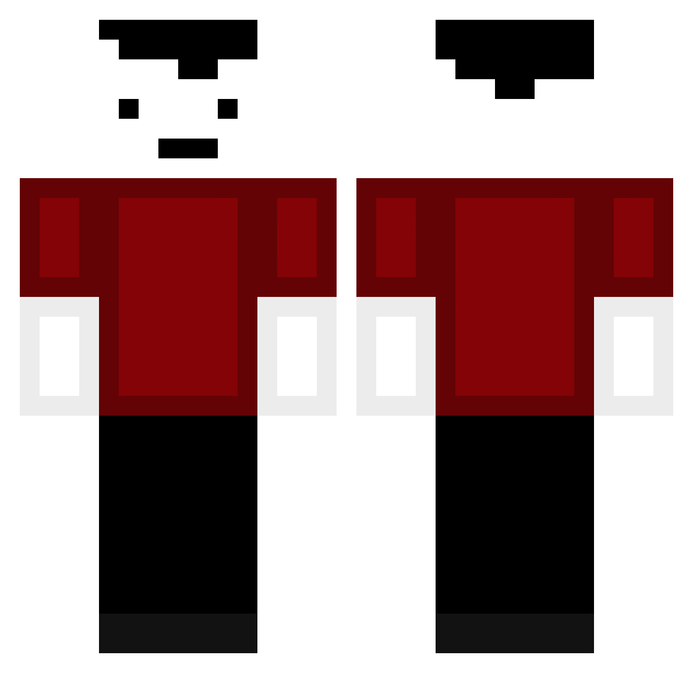 Baden Minecraft skin, front and back view