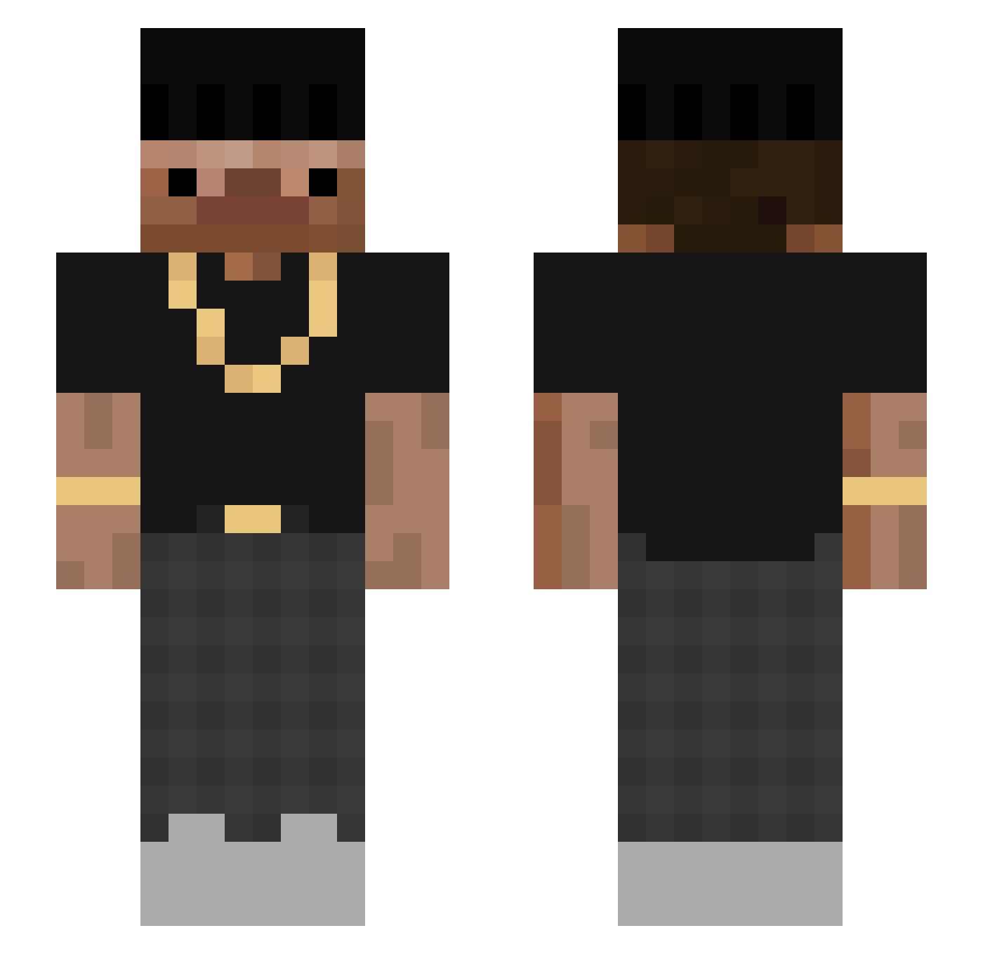 zxcvbnm0 Minecraft skin, front and back view