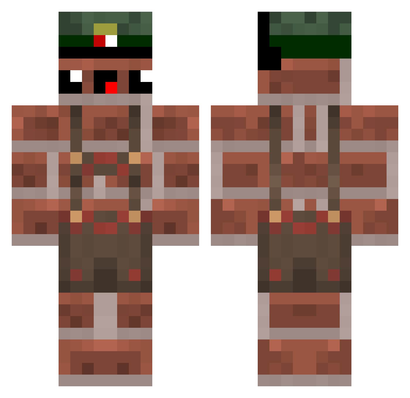 abc55 Minecraft skin, front and back view