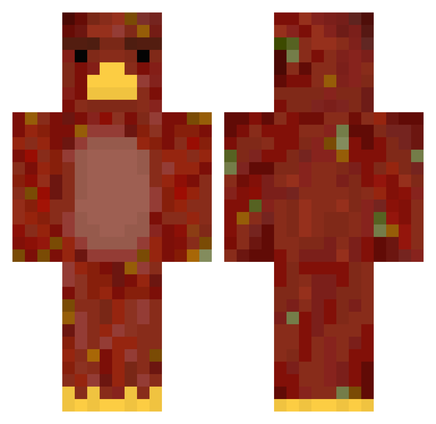 Edie Minecraft skin, front and back view