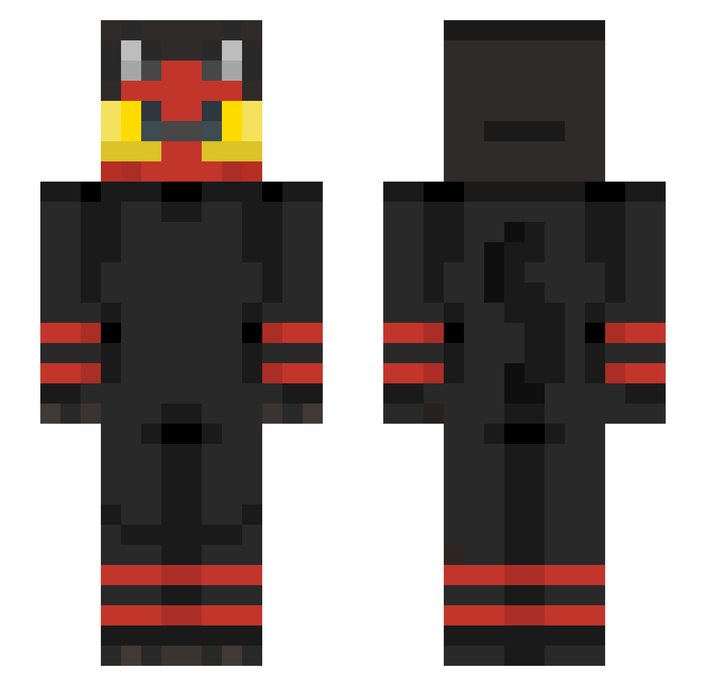 jajcocojajco Minecraft skin, front and back view