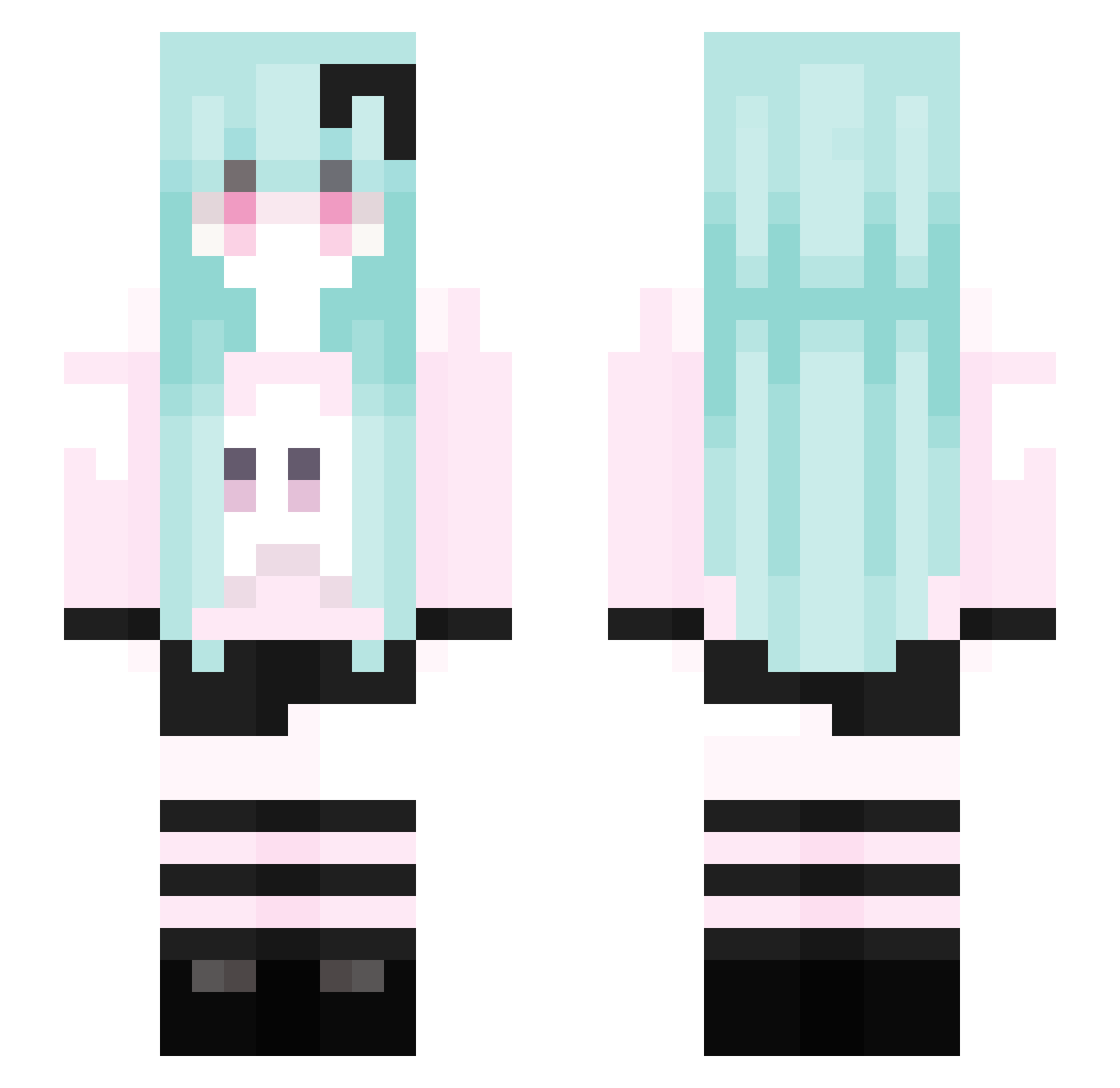 kanekii_kk Minecraft skin, front and back view